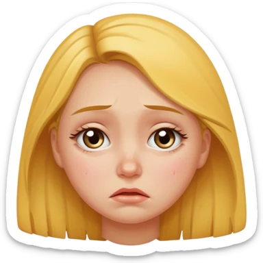 Sad girl with cellulite sticker