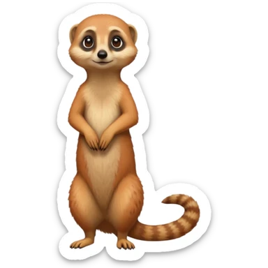 a red meerkat sticker