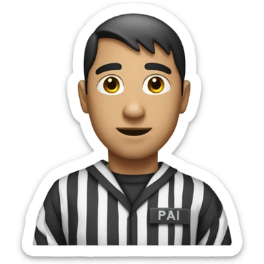 prisoner in prison uniform sticker