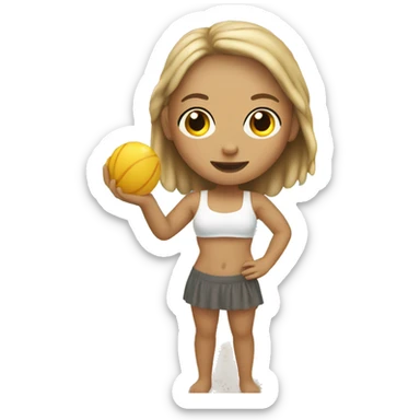 White girls on beach raising can in hand sticker