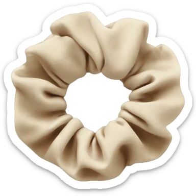 Beige scrunchie  sticker