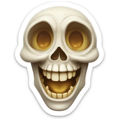 laughing skull sticker
