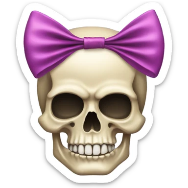 Skull bow sticker