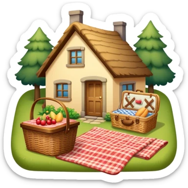 Cozy cottage Picnic sticker