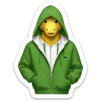 Lacoste tênis friends with white lacoste hoodie sticker