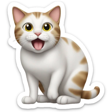 Cat farting sticker