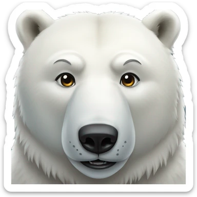 Polar bear with grey wolf sticker