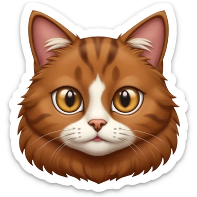 Estetic sticher brown cat sticker