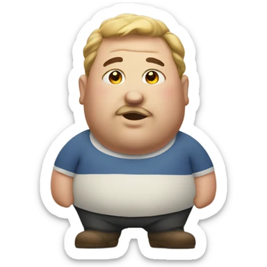 A fat guy sticker