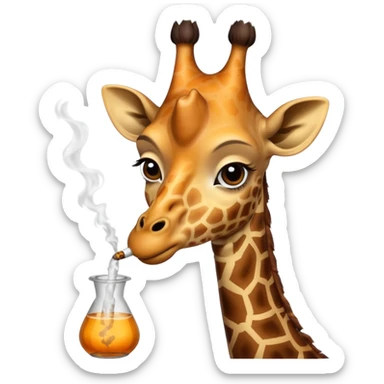 Giraff smoking a bong sticker