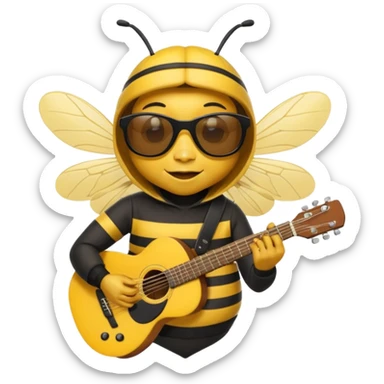 Musician Bee sticker