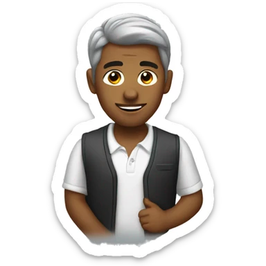 Rizzing guy  sticker