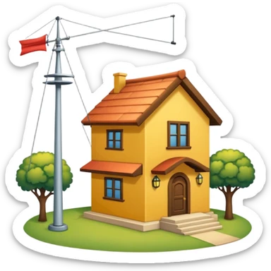 faça a corporação capsula, no caso a casa amarela da corpração capsula de dragon ball, redonda sticker