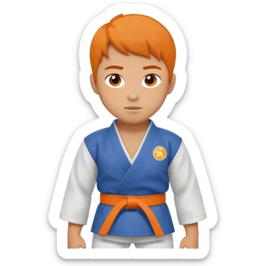 Judokas ceinture orange sticker