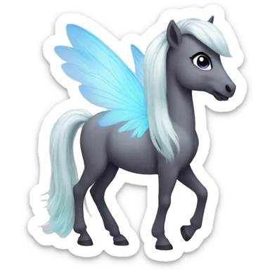 short pony with fairy wings  sticker