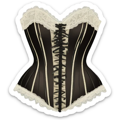 lacy vintage corset sticker