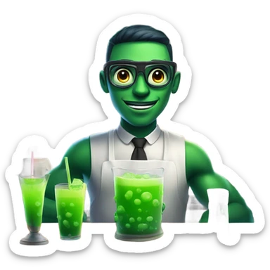 martian barman sticker