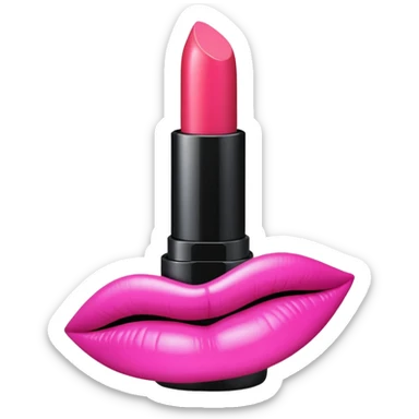 pink lipstick sticker