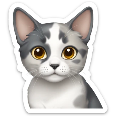 Dilute calico mostly grey  sticker