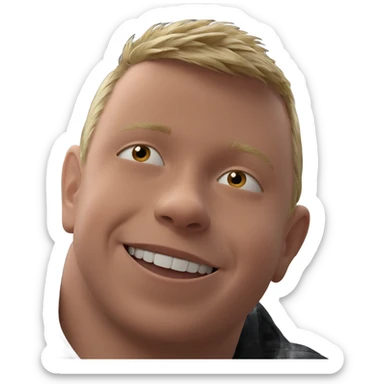 smiling blonde boy portrait sticker