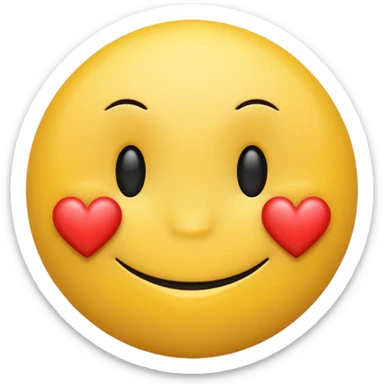 Smiley face with heart sticker