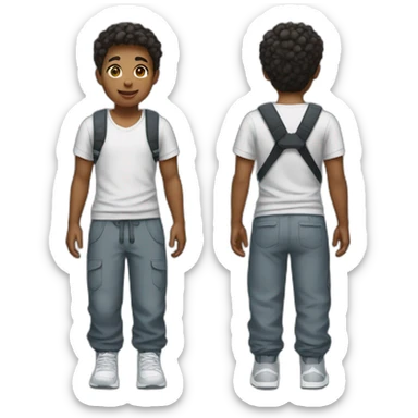 A boy with nike shoes and baggy pants sticker