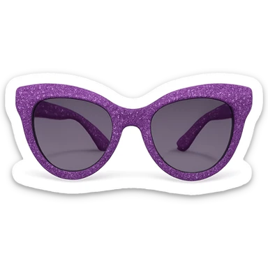 purple sparkly designer sunglasses sticker