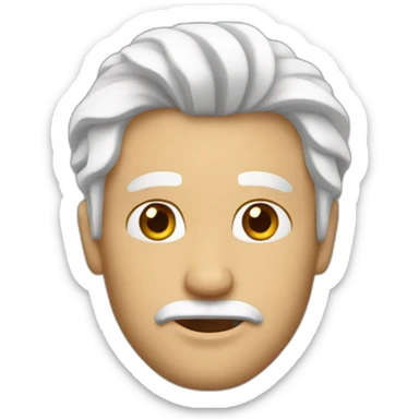 Un hombre blanco con el pelo rizo sticker