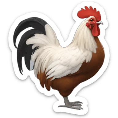 coq noir sticker