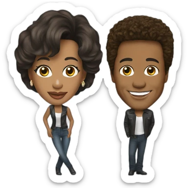 Whitney Houston avec Michel Jackson sticker