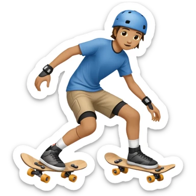 Knee pad street skateboarder sticker