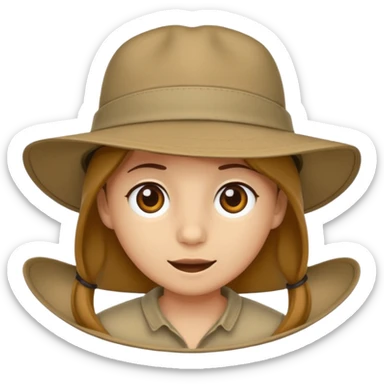 just safari hat no head sticker