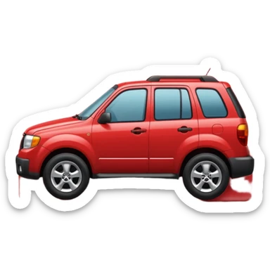 A **simple emoji-style icon** of a **red multipocket folder**, clean and minimal, with **layered inner tabs**, subtle shading, and a **small red Mazda Tribute car symbol** on the front.
 sticker