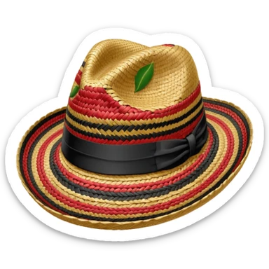 Sombrero Vueltiao con varias rallas negras sticker
