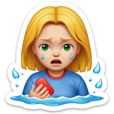 Girl name chucky crying and flooding the place sticker