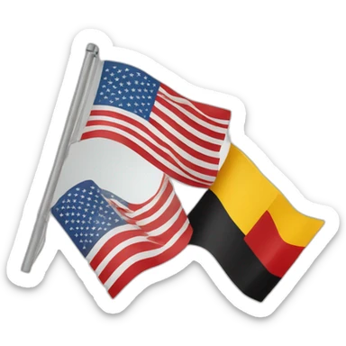 Usa and Belgium flag sticker