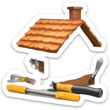 fix house with tools sticker