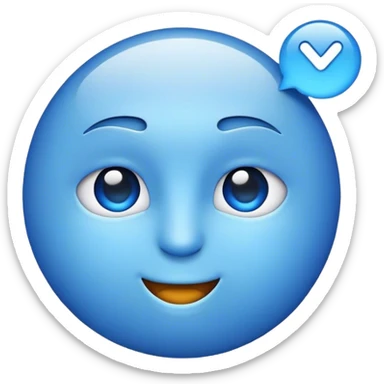 Blou verification emoji sticker