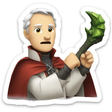 Dr fatalis qui lève la main en signe de protestation  sticker