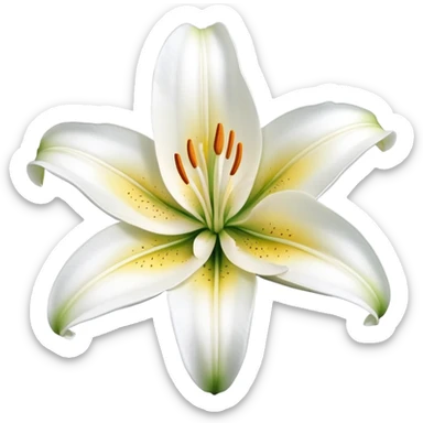 beautiful lily flower with delicate petals sticker