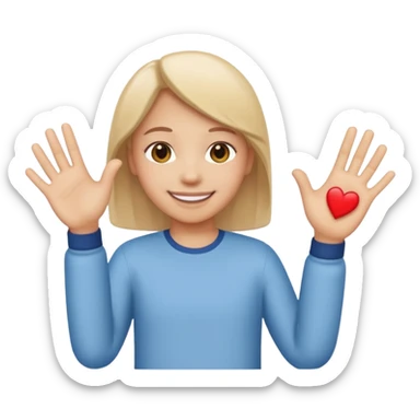 😍+🫶🏻 emoji  sticker