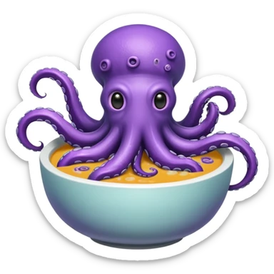 space octopus soup sticker