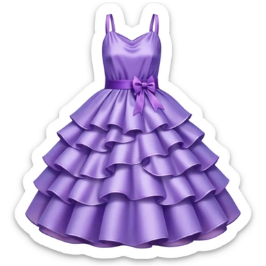 fluffy purple dress sticker
