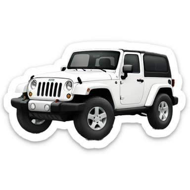 white jeep wrangler  sticker