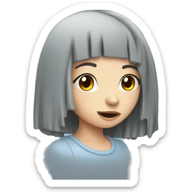 Girl using cryo t-elephant  sticker