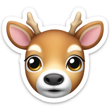 Cute deer face  sticker