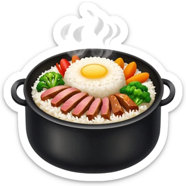 Create an emoji for Korean ishiyaki bibinba   sticker