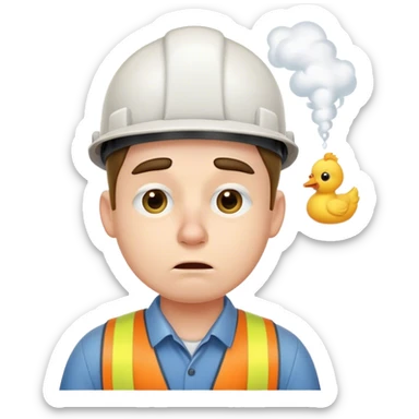 sad engineer farts with a quacking sound sticker