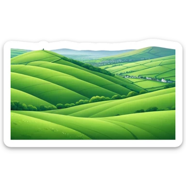 Cinematic realistic landscape of Ireland sticker