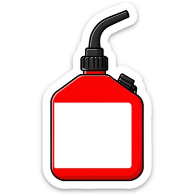 Gasoline plastic canister  sticker